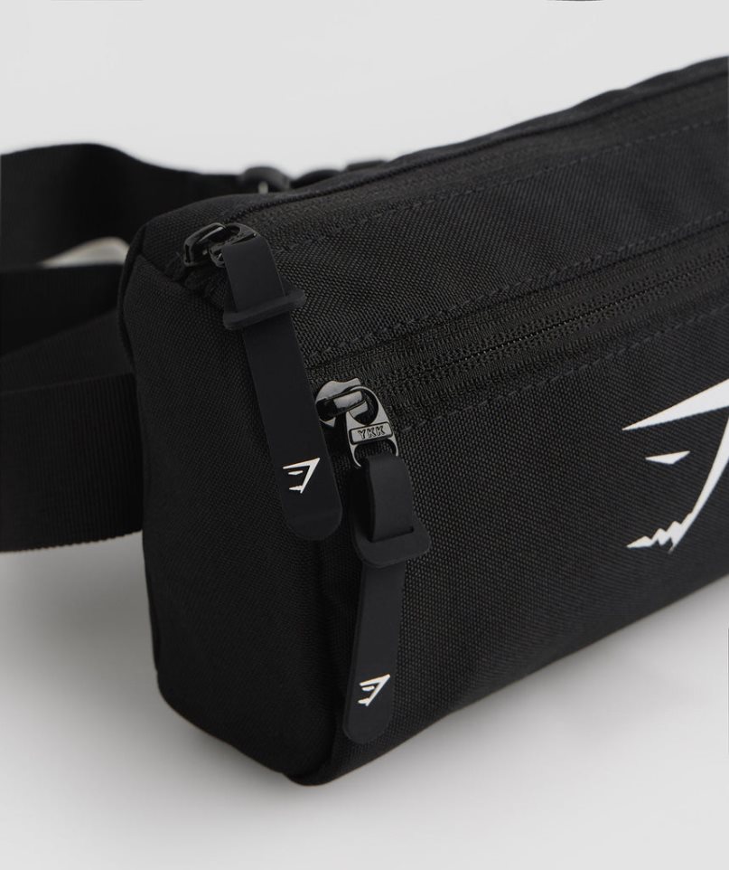 Gymshark Sharkhead Cross Body Waist Bags Black | CA DA3068